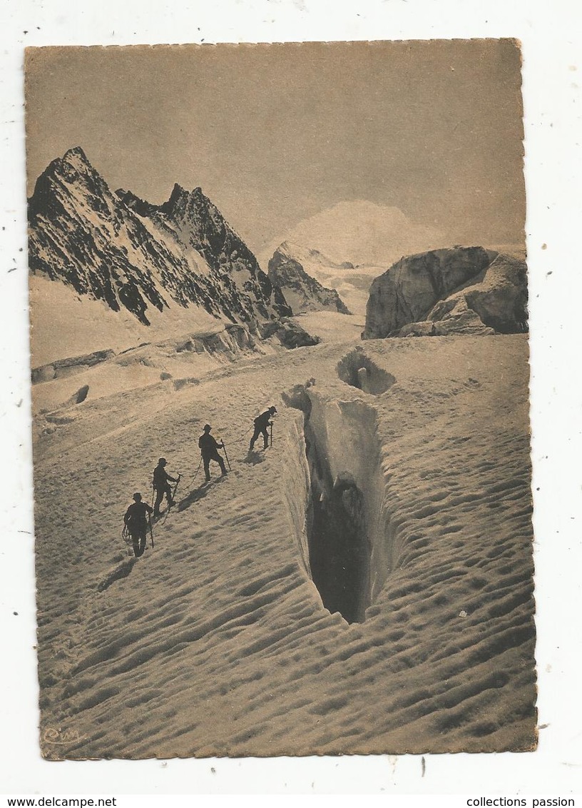 Cp,  Sports ,ALPINISME , 05 , Dauphiné ,massif Du PELVOUX ,la Barre Des Ecrins Et Le Glacier Blanc ,vierge - Alpinisme