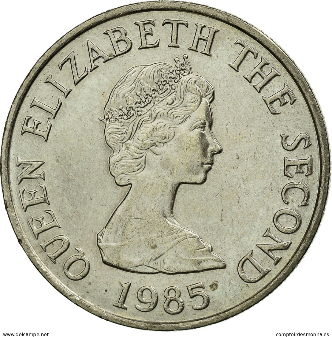 Monnaie, Jersey, Elizabeth II, 5 Pence, 1985, TTB, Copper-nickel, KM:56.1 - Jersey