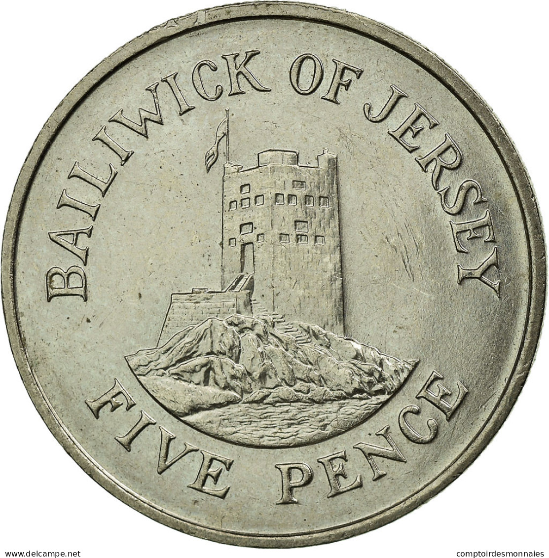 Monnaie, Jersey, Elizabeth II, 5 Pence, 1985, TTB, Copper-nickel, KM:56.1 - Jersey