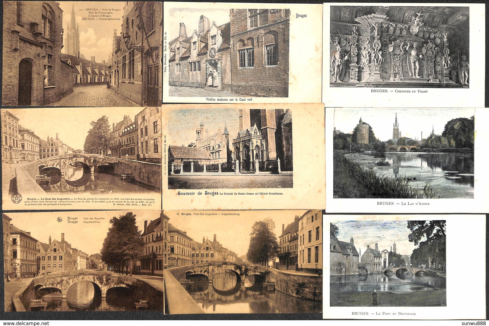 Brugge - Bruges - Lot 33 PK's Cartes (animation, Gekleurd,...) - Brugge