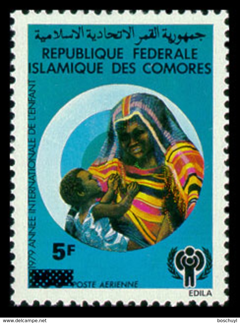 Comoros, Comores, 1989, International Year Of The Child, IYC, United Nations, MNH Overprint, Michel 912 - Comores (1975-...)