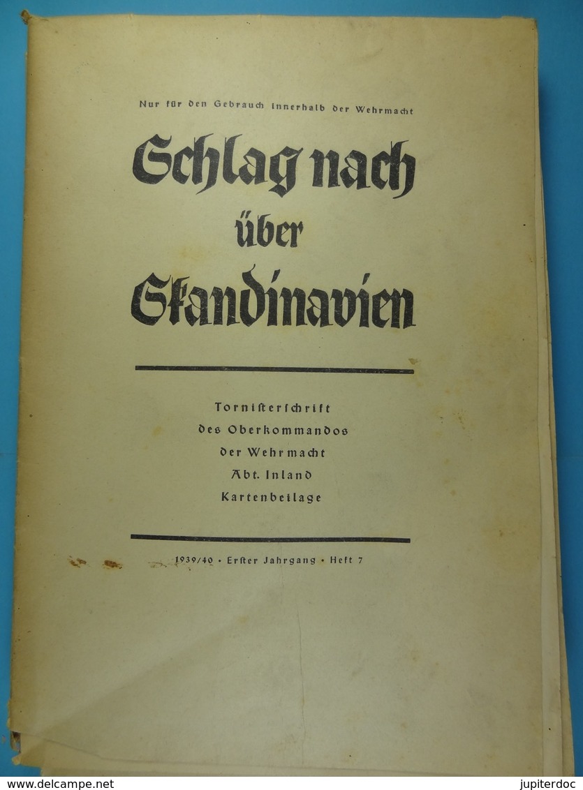 Nur Fur Gebrauch Innerhalb Der Wehrmacht 1939/40 Format 1m X 70cm - Geographical Maps