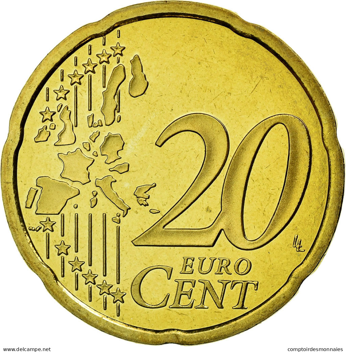 France, 20 Euro Cent, 1999, FDC, Laiton, KM:1286 - France