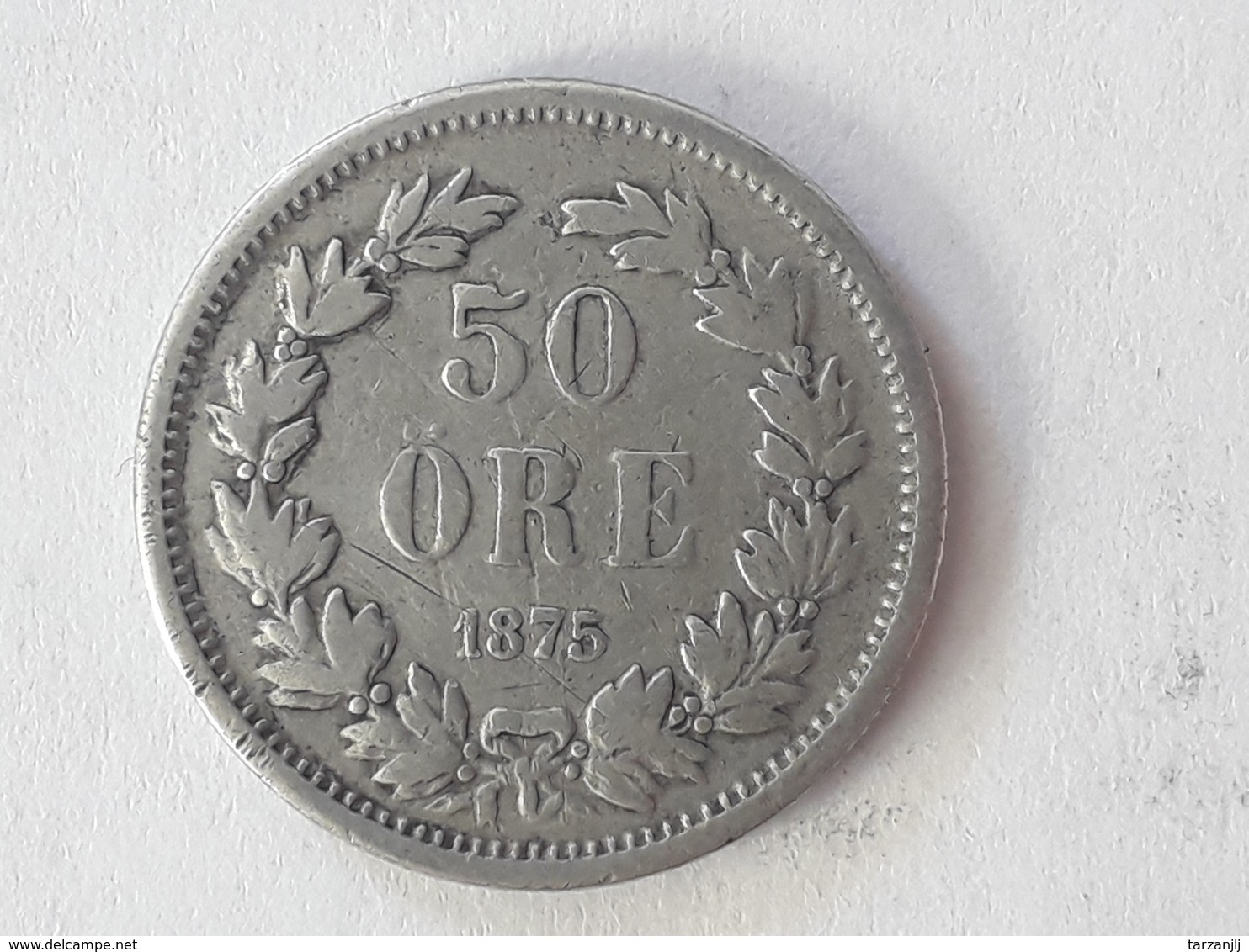 50 Öre Suède (Sweden) 1875 - Suède