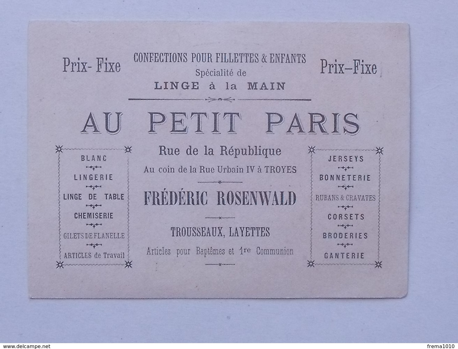 CHROMO AU PETIT PARIS Expo Universelle 1889: LA TOUR EIFFEL - ROSENWALD Rue De La République à TROYES - Autres & Non Classés