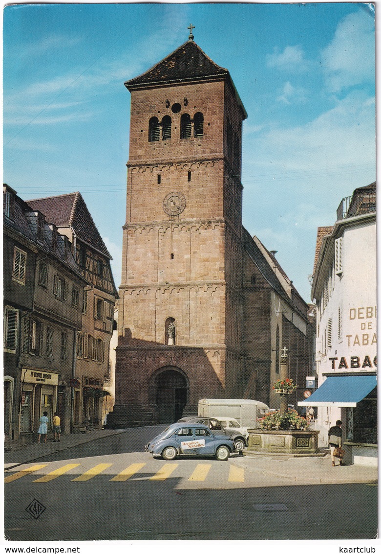 Saverne: RENAULT 4CV, CITROËN 2CV, TUBE HY - L'Eglise Paroissiale - (Bas-Rhin) - Toerisme