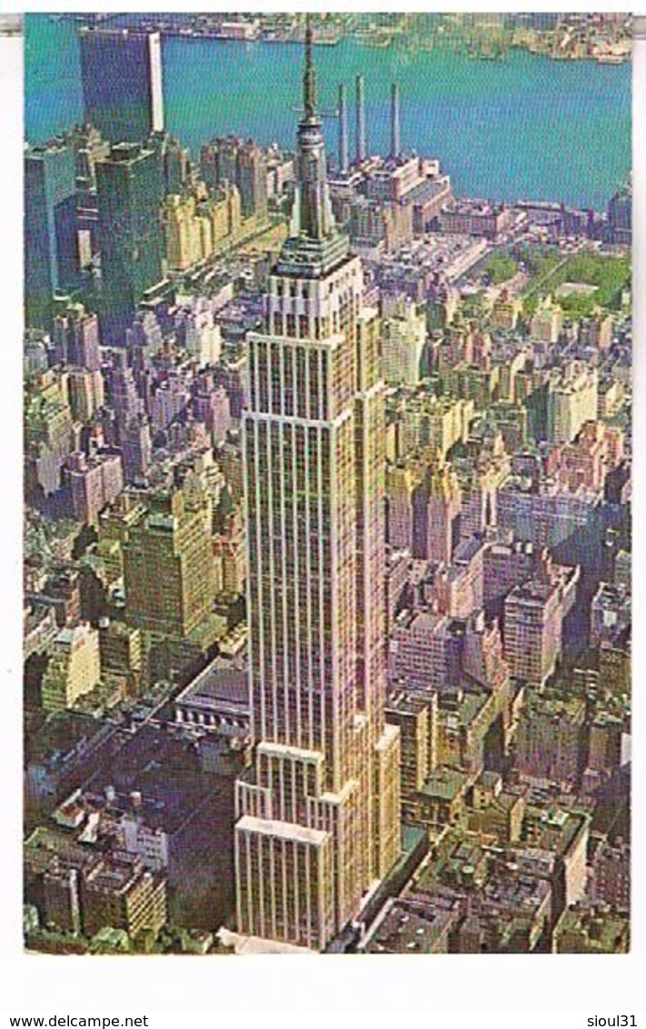 AERIAL VIEW OF EMPIRE  STATE  BUILDING   NEW YORK  CITY     TBE  US 338 - Empire State Building