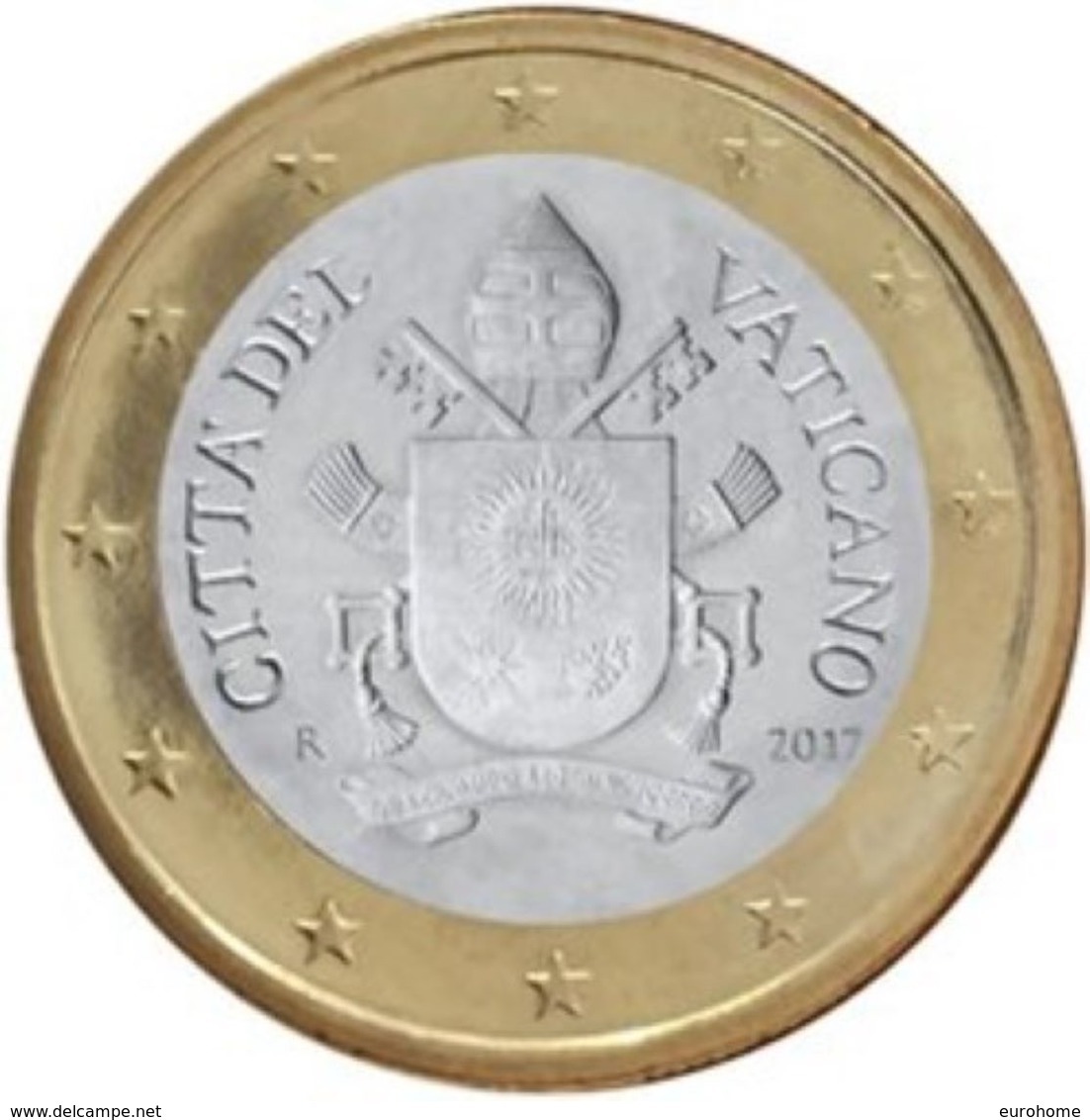 Vatikaanstad 2018   1 Euro   Met De Afbeelding WAPENSCHILD !!  Zeer Zeldzaam - Extréme Rare !!!! - Vaticaanstad