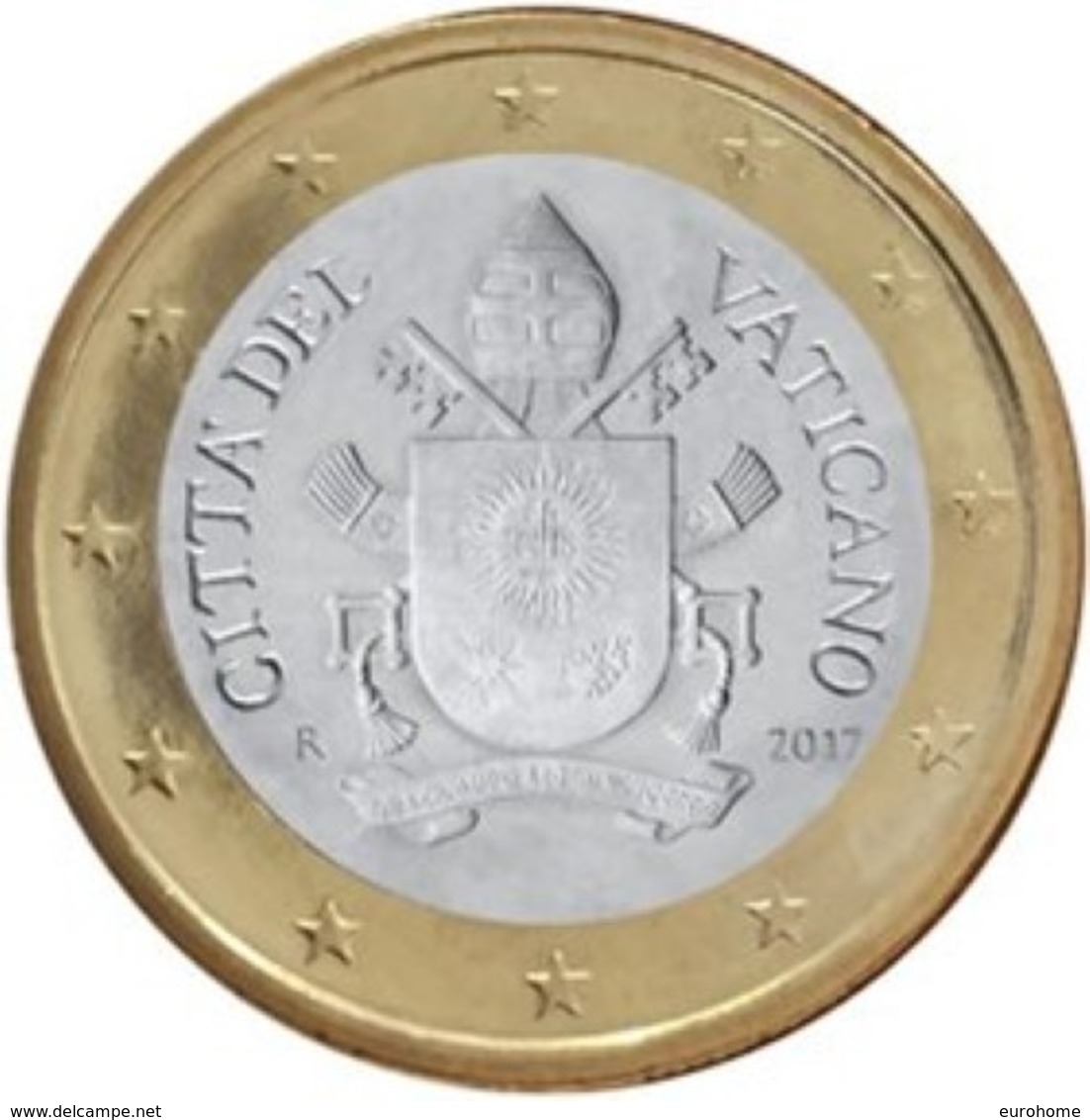 Vatikaanstad 2019   1 Euro   Met De Afbeelding WAPENSCHILD !!  Zeer Zeldzaam - Extréme Rare !!!! - Vatican