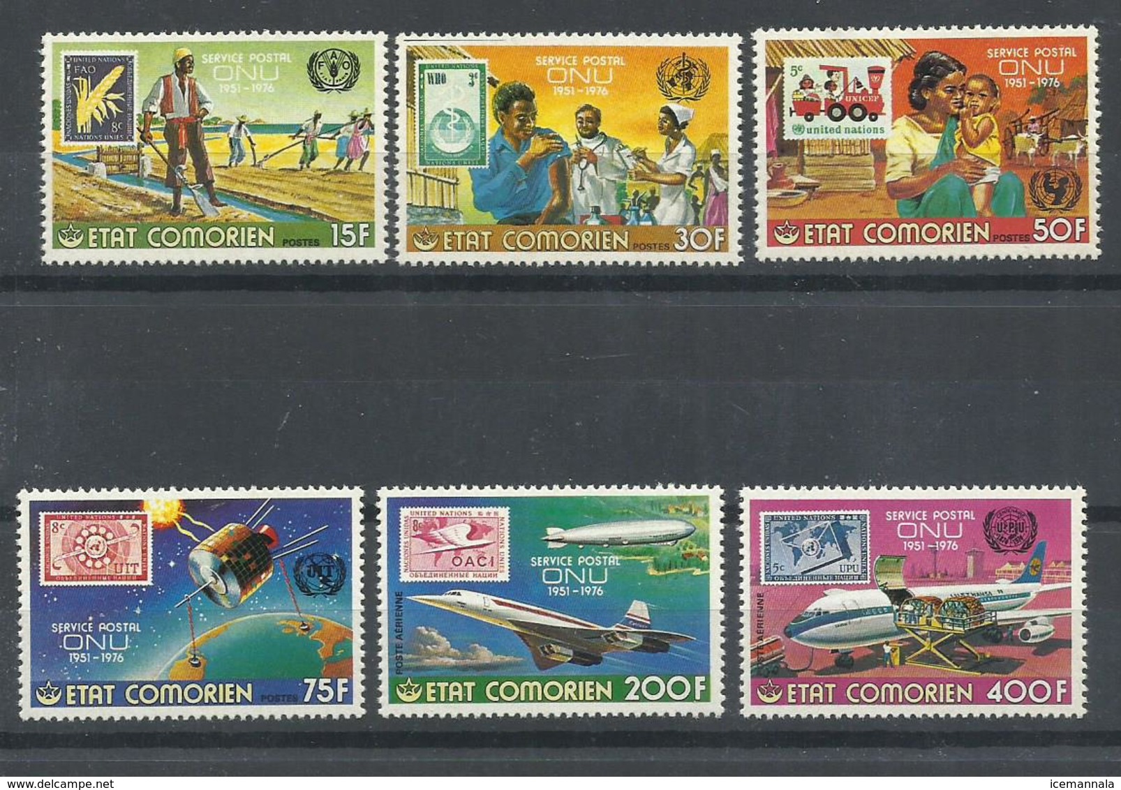 COMORES YVERT 158/61, AEREO  110/11    MNH  ** - Comoros