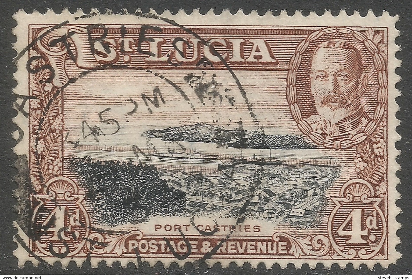 St Lucia. 1936 KGV. 4d Used. SG 119 - St.Lucia (...-1978)