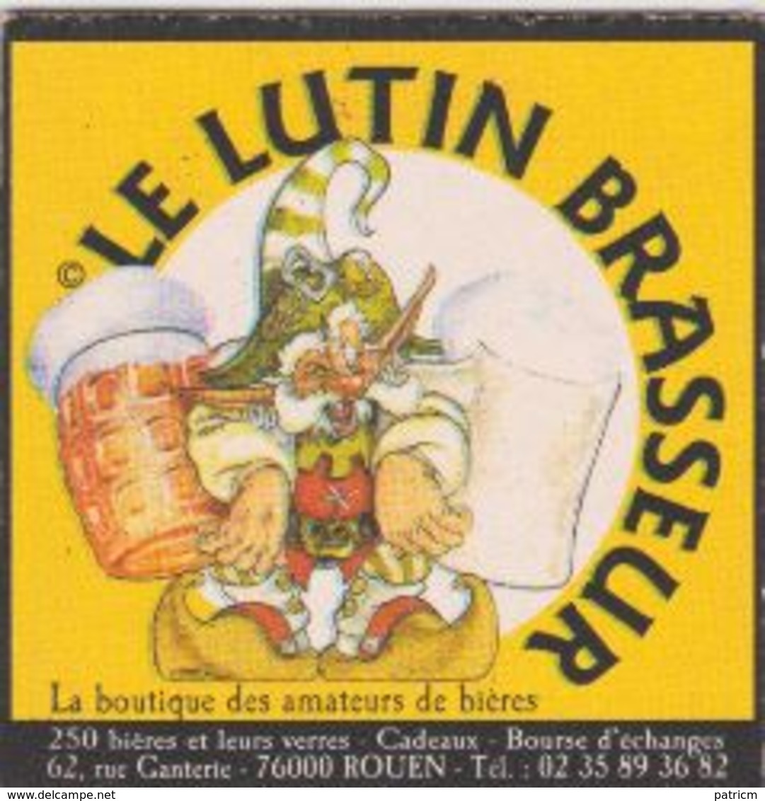 Sous Bock De Biere ; Brasserie LE LUTIN BRASSEUR  ROUEN 76 - Sous-bocks
