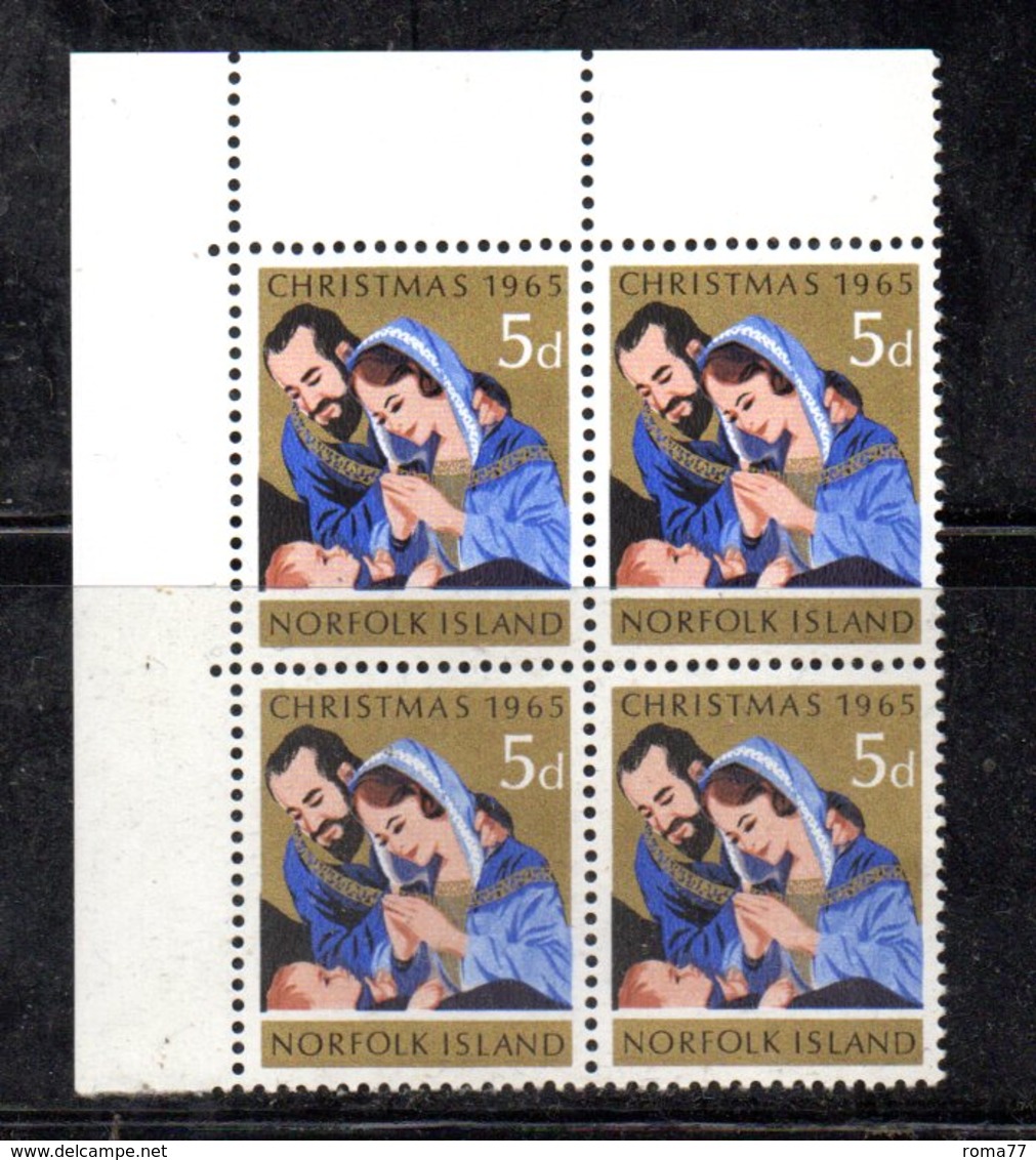 QUS - NORFOLK 1965, La Serie Natale N. 61  In Fresca Quartina *** (2380A) - Isola Norfolk