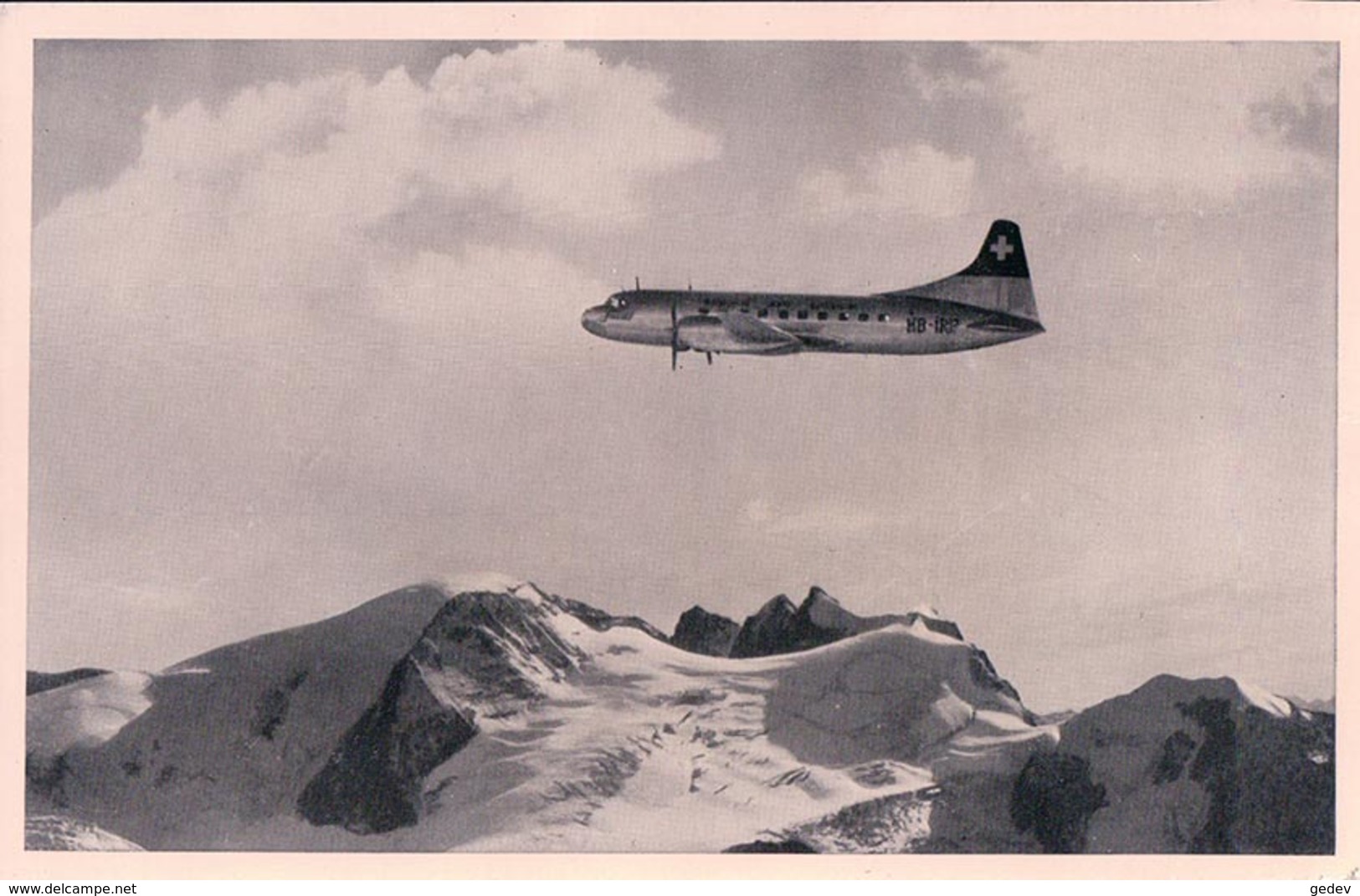 Avion Swissair, Convair Liner Sur Les Alpes (304) - 1946-....: Ere Moderne
