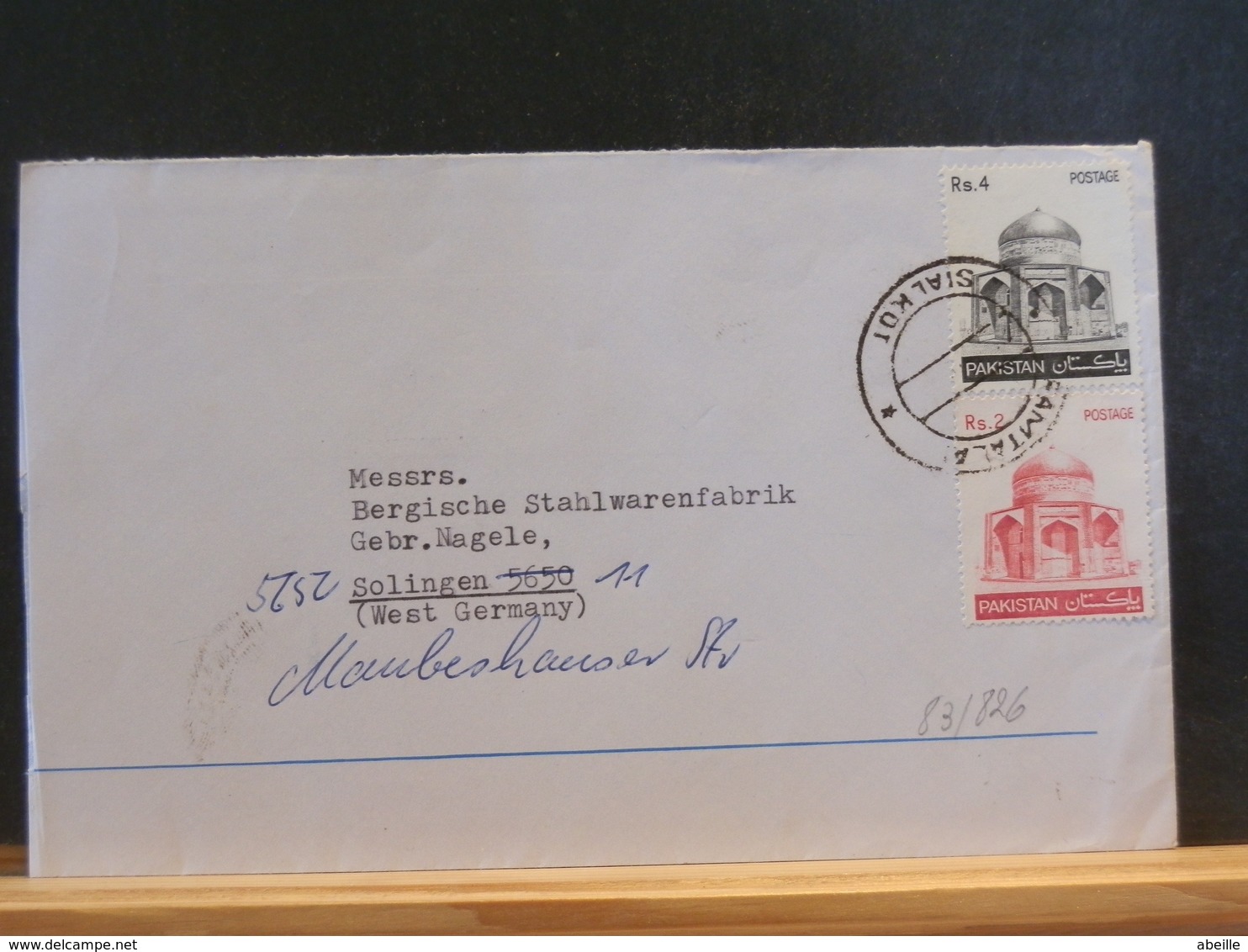 83/826  LETTRE  TO GERMANY - Pakistan