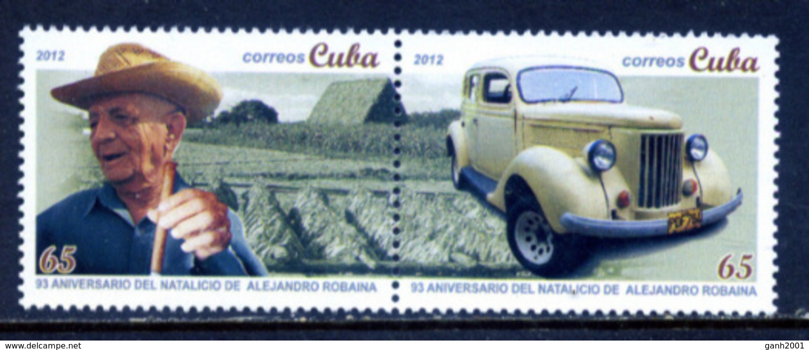 Cuba 2012 / Cars Tobacco MNH Coches Antiguos Tabaco / Cu11615  C5-14 - Autos