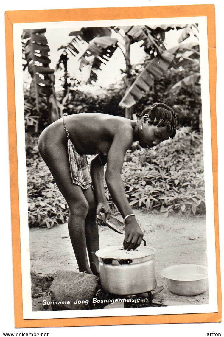 Suriname Types Old Real Photo Postcard - Surinam