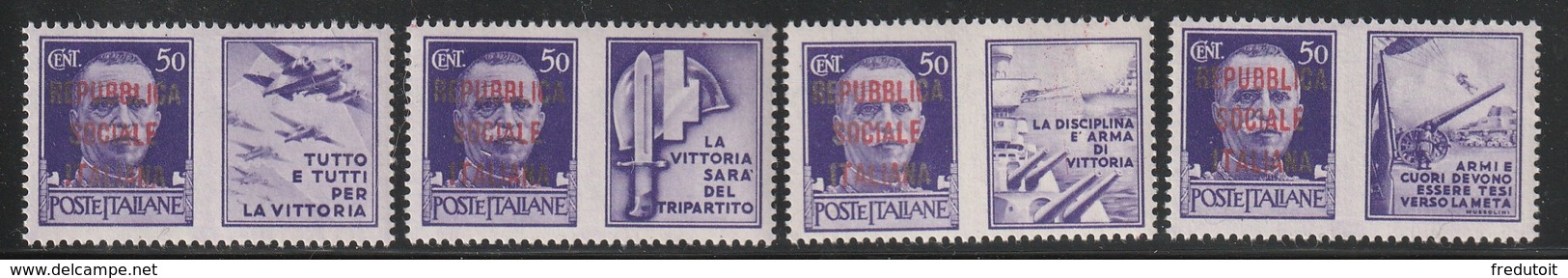 ITALIE - Propagande De Guerre - N°60/3 ** (1944) - Propaganda Di Guerra