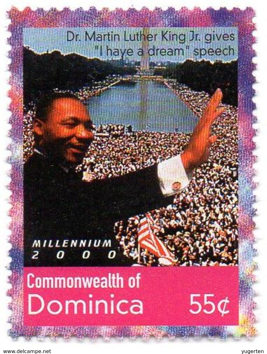 DOMINICA 1v MNH** 1360 Martin Luther King Assassinations Racial Segregation Racism Rassismus Racismo Non Violence - Martin Luther King