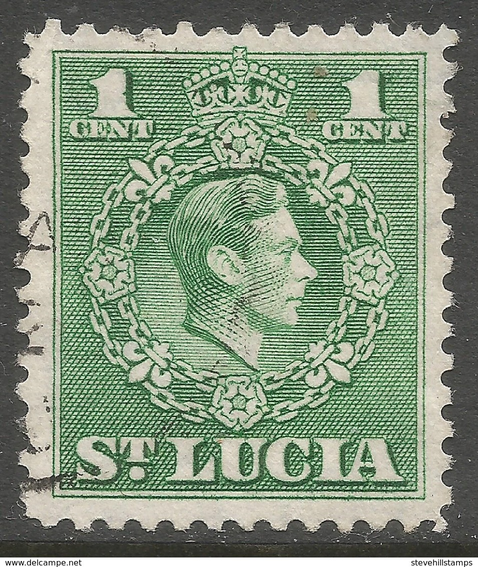 St Lucia. 1949-50 KGVI. 1c Used. P12½ SG 146 - St.Lucia (...-1978)