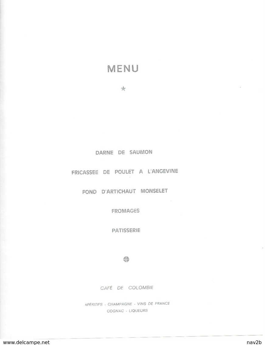 AIR  FRANCE . Menu 1981 . Caravelle . - Menus