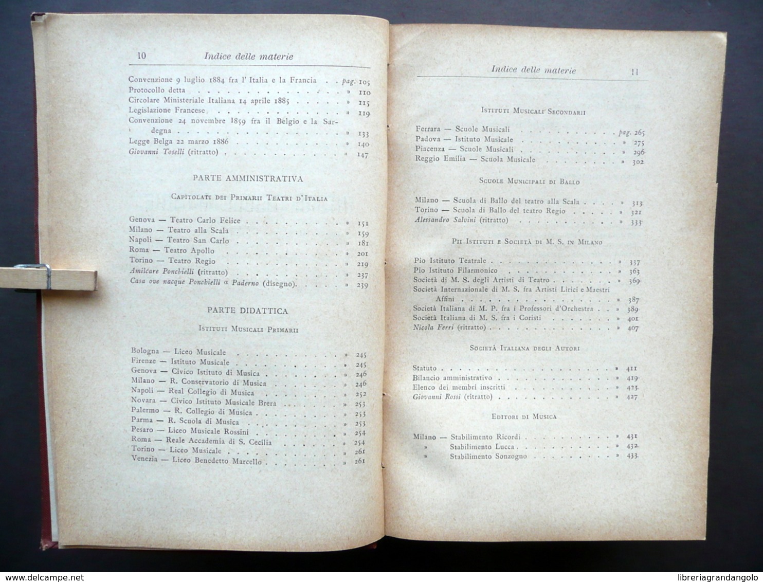 Annuario Teatrale Italiano Annata 1887 Enrico Carozzi Tip. Nazionale Milano Raro - Unclassified