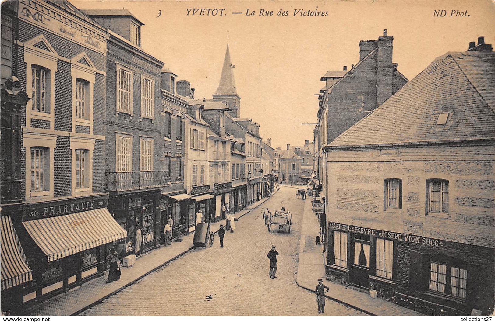 76-YVETOT- LA RUE DES VICTOIRES - Yvetot