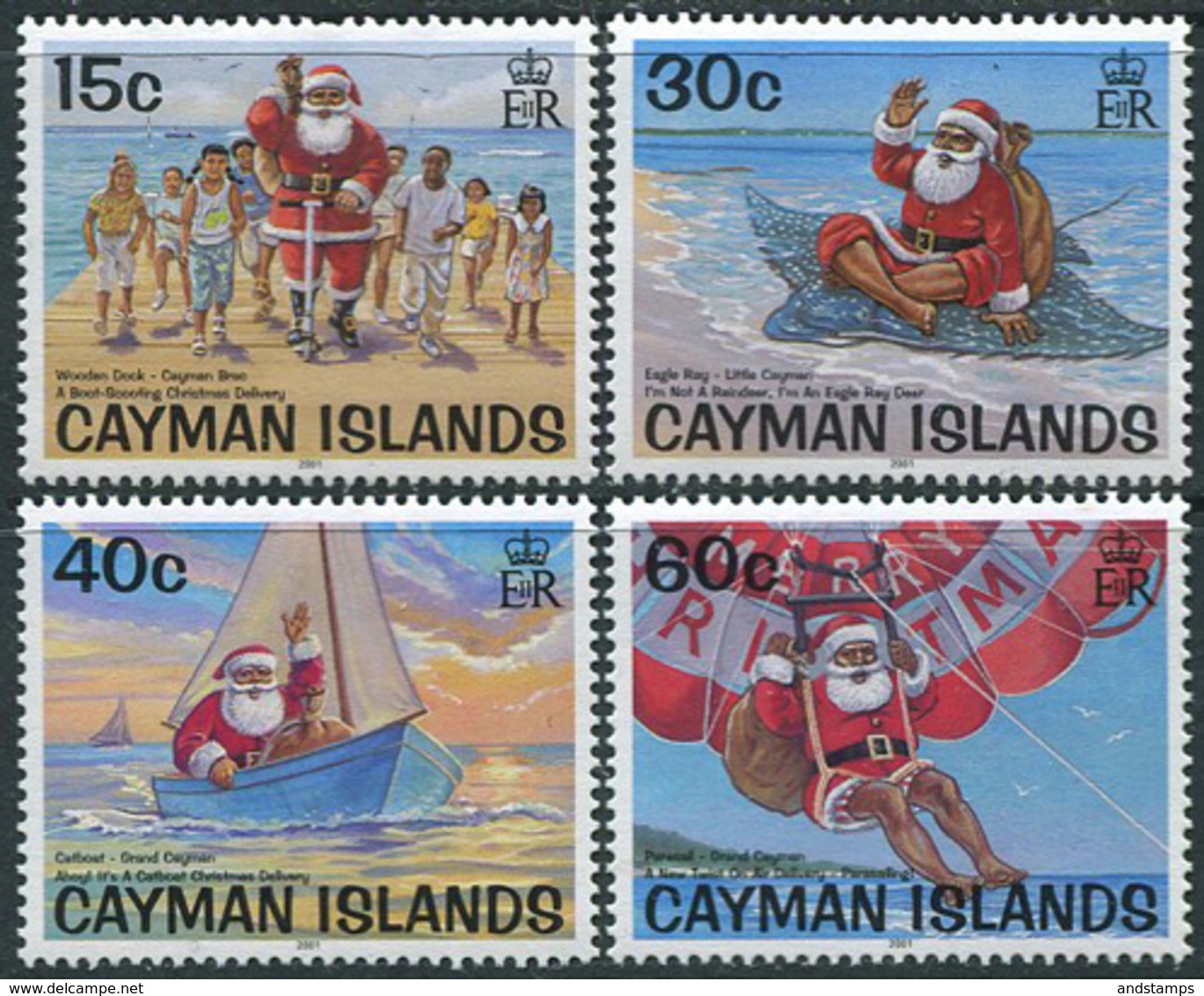 Cayman Isl. 2001. Michel #900/03 VF/MH. Christmas. (Ts15) - Iles Caïmans
