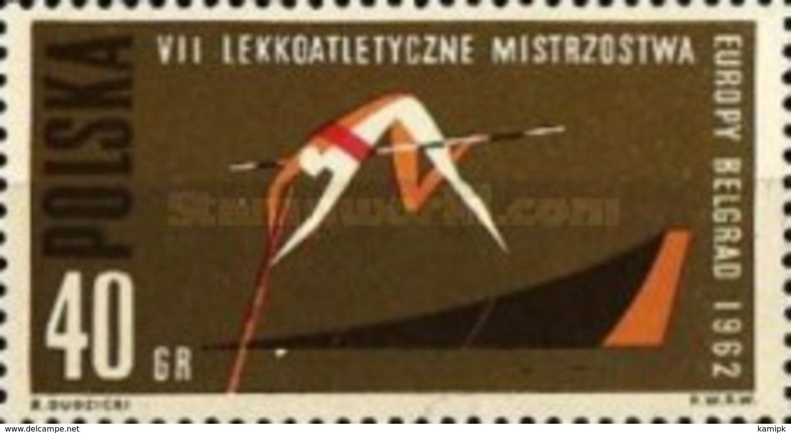 MH STAMPS Poland - European Championship Light Athletics In Belgrade -1962 - Unused Stamps