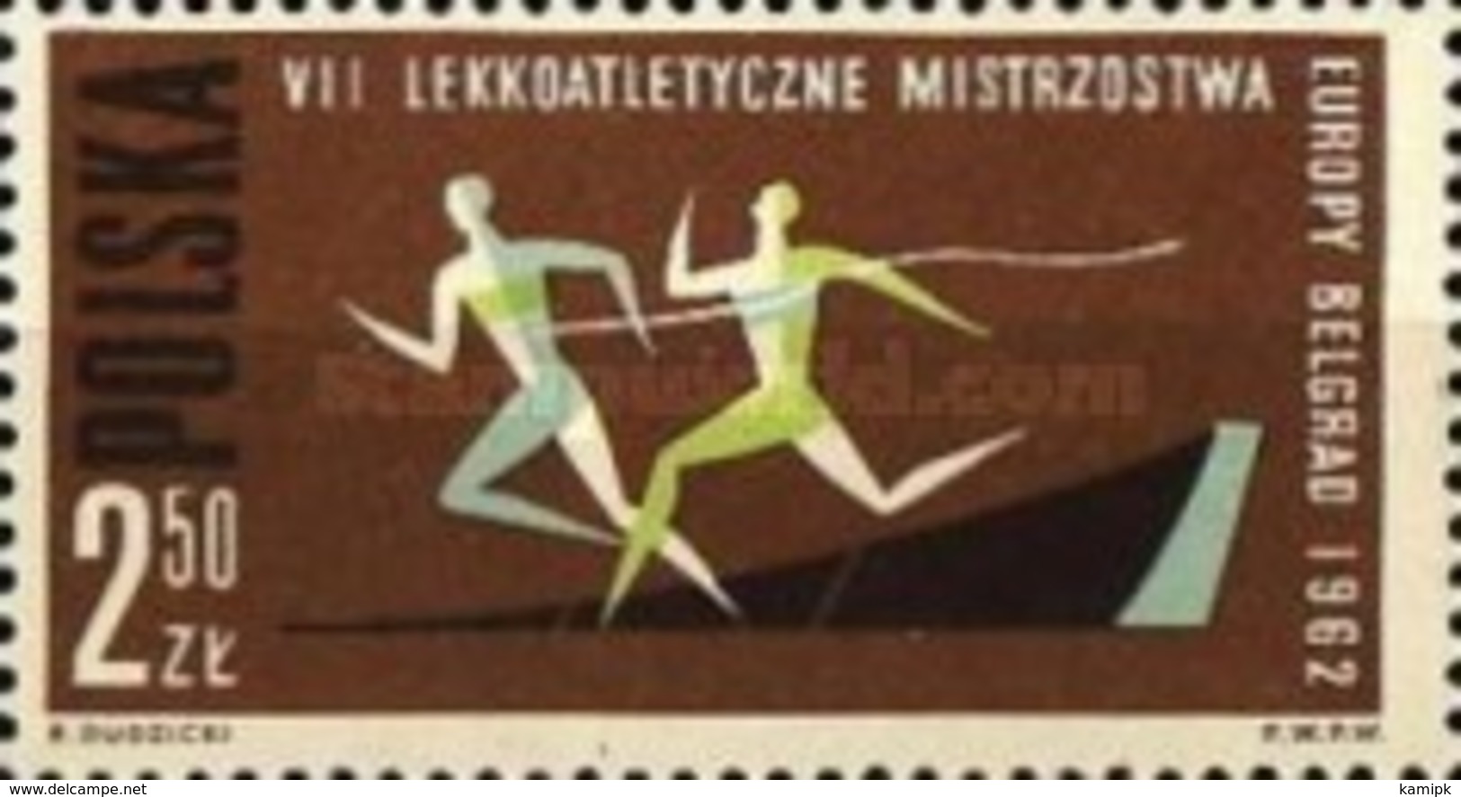 MH STAMPS Poland - European Championship Light Athletics in Belgrade -1962