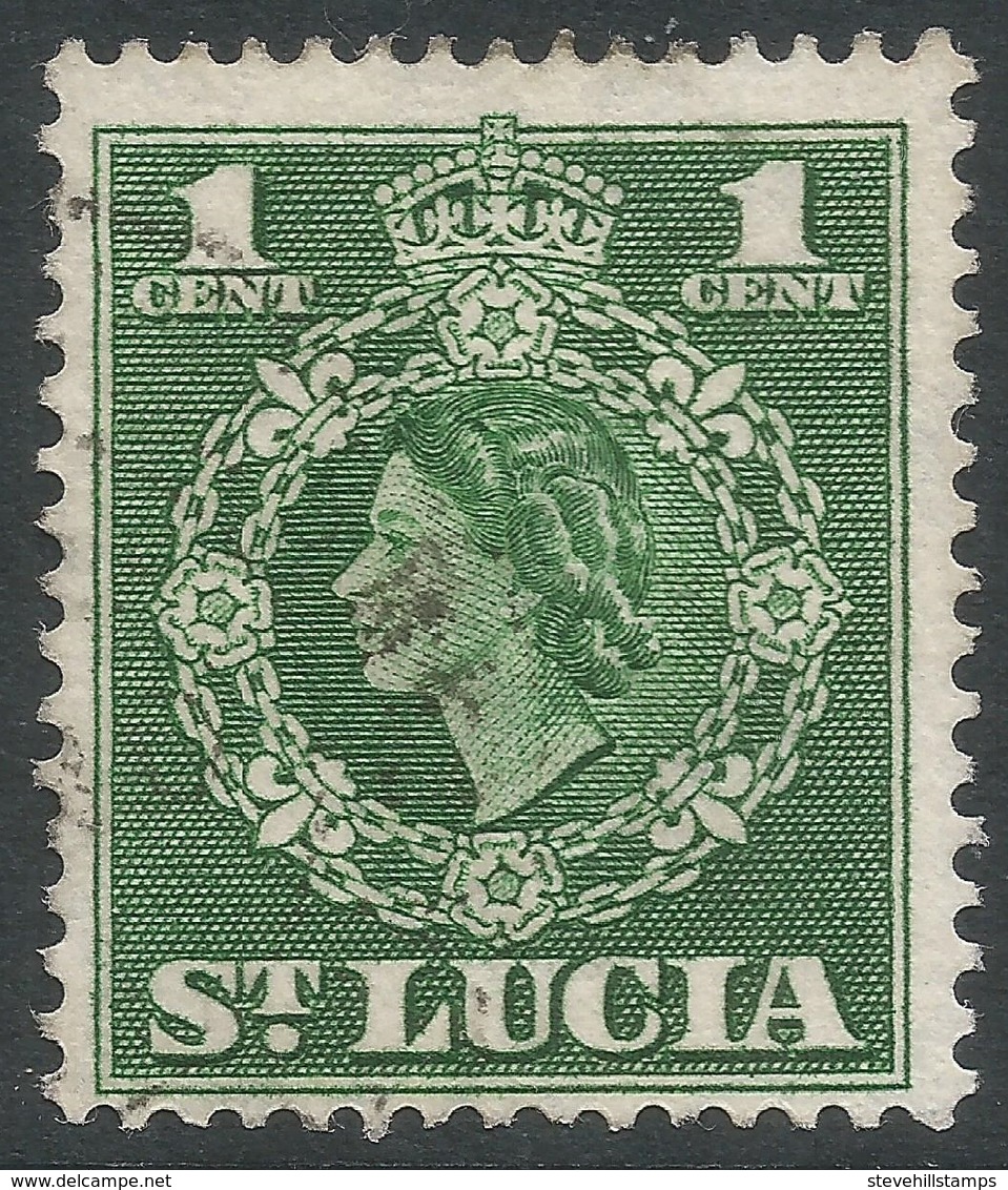 St Lucia. 1953-63 QEII. 1c Used. SG 172 - St.Lucia (...-1978)