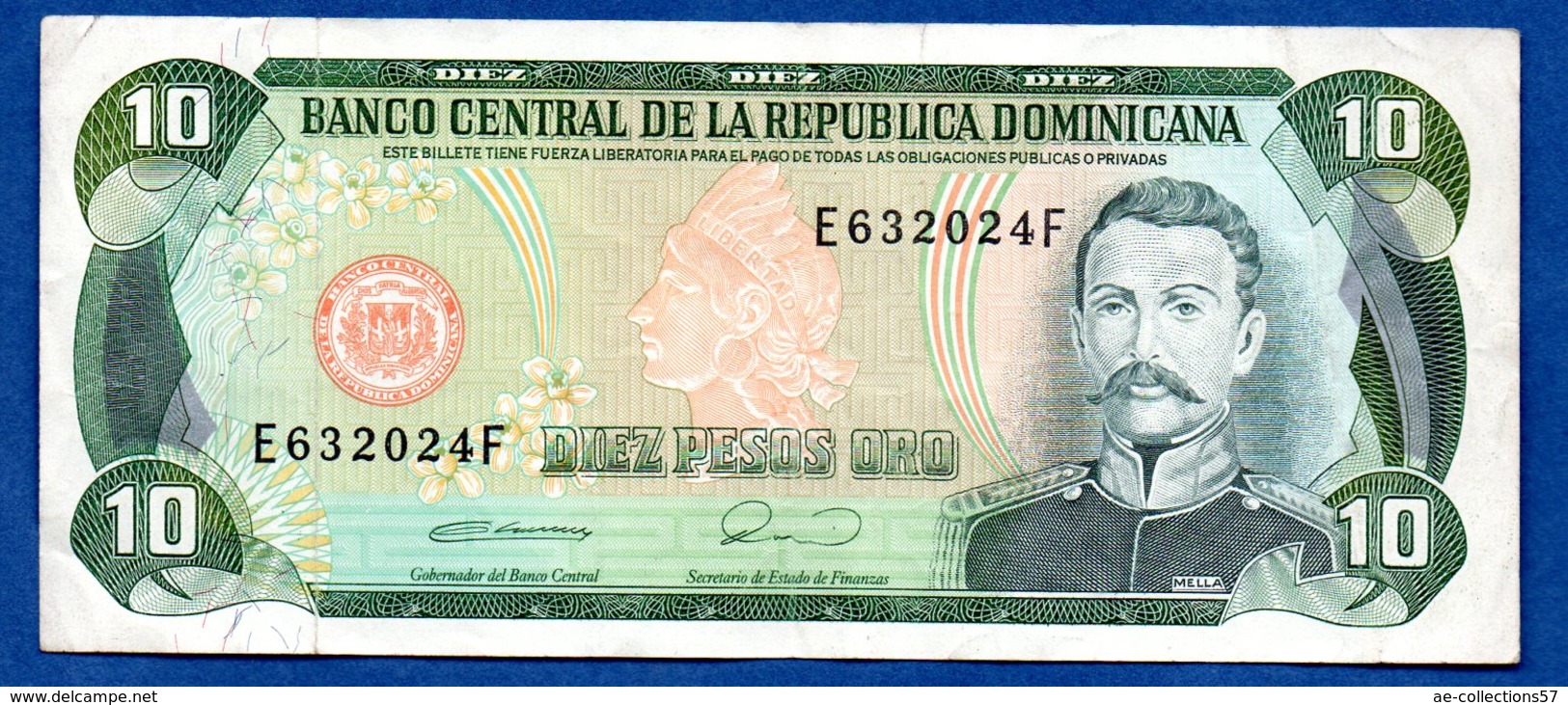 Rep Dominicaine  -  10 Pesos Oro  -  TB+ - Dominicana