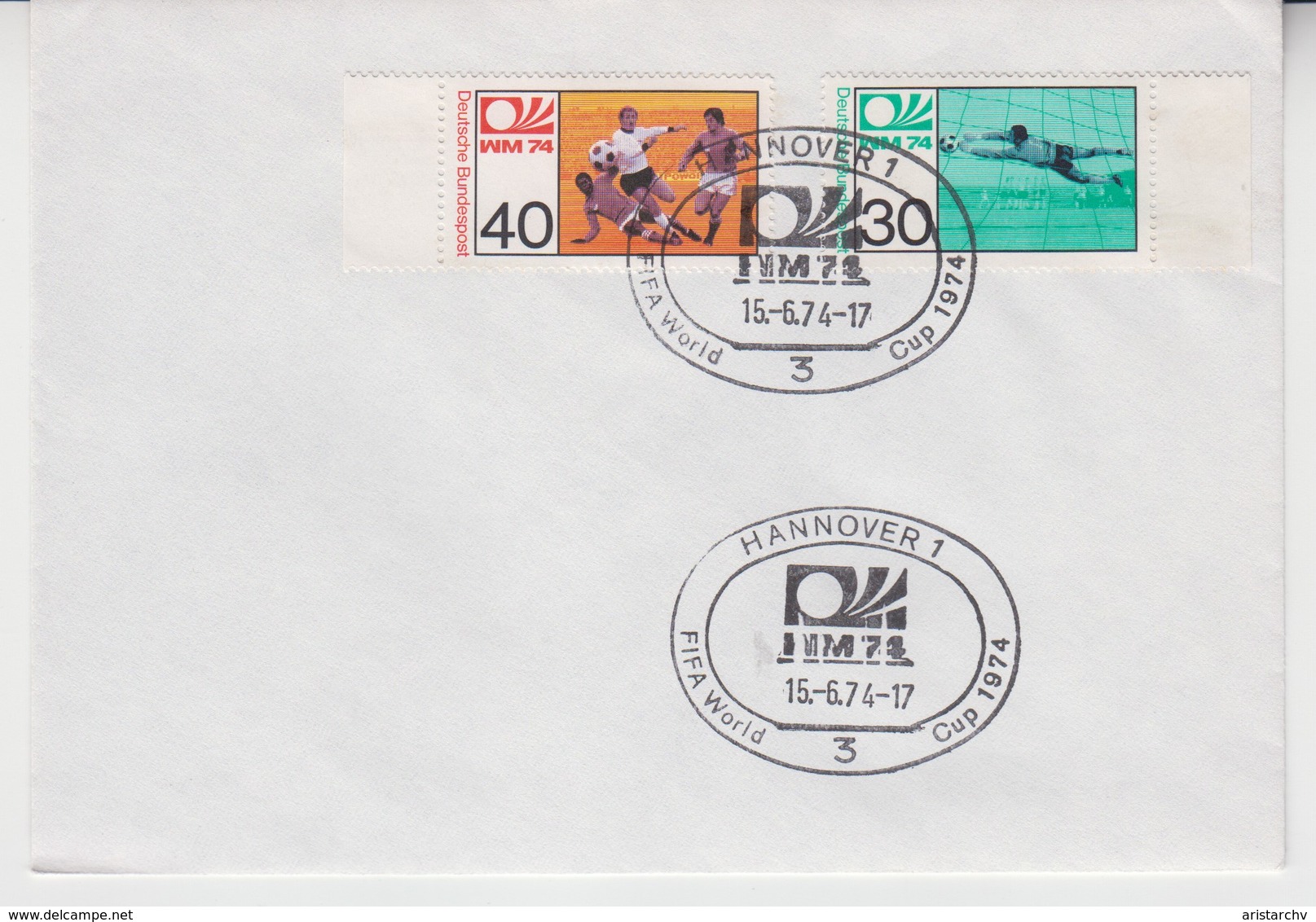 GERMANY 1974 FOOTBALL WORLD CUP COVER HANNOVER CANCELATION - 1974 – Germania Ovest