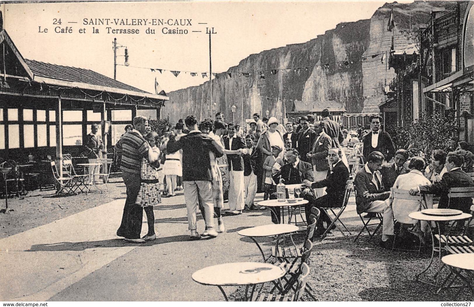 76-SAINT-VALERY-EN-CAUX- LE CAFE ET LA TERRASSE DU CASINO - Saint Valery En Caux