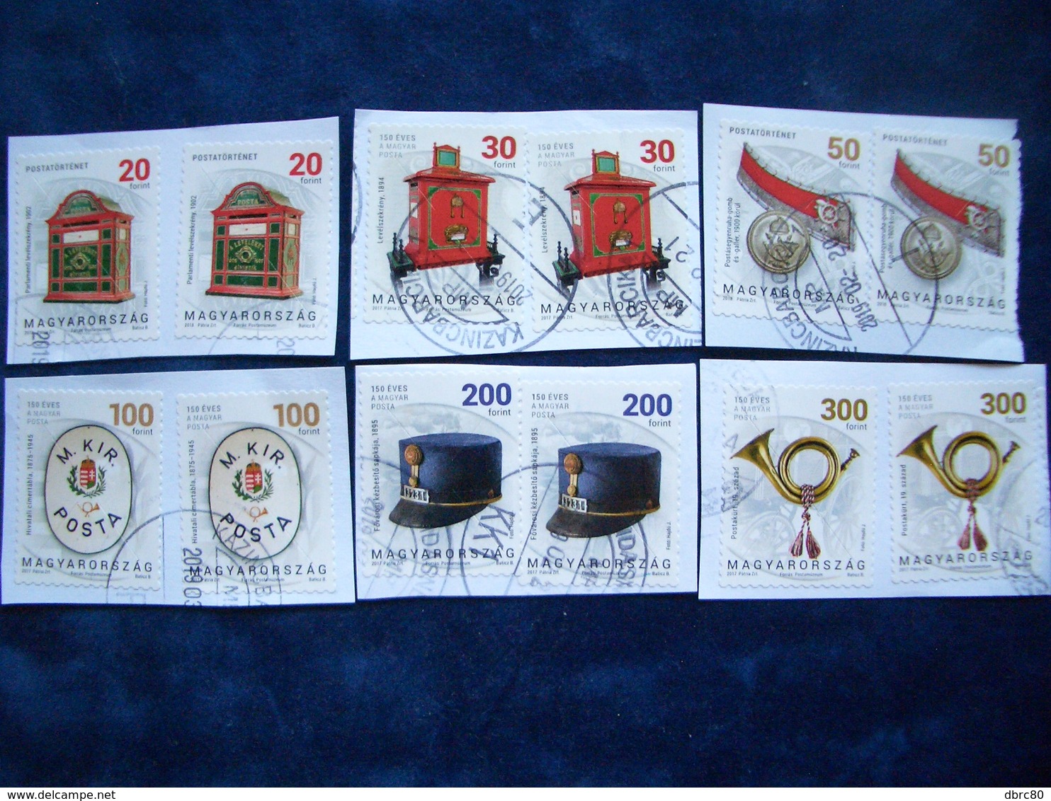 Hungary, 150th Anniversary Of The Hungarian Post, Postal History,  Stamps, Coat Of Arms, 2018 - Used Stamps