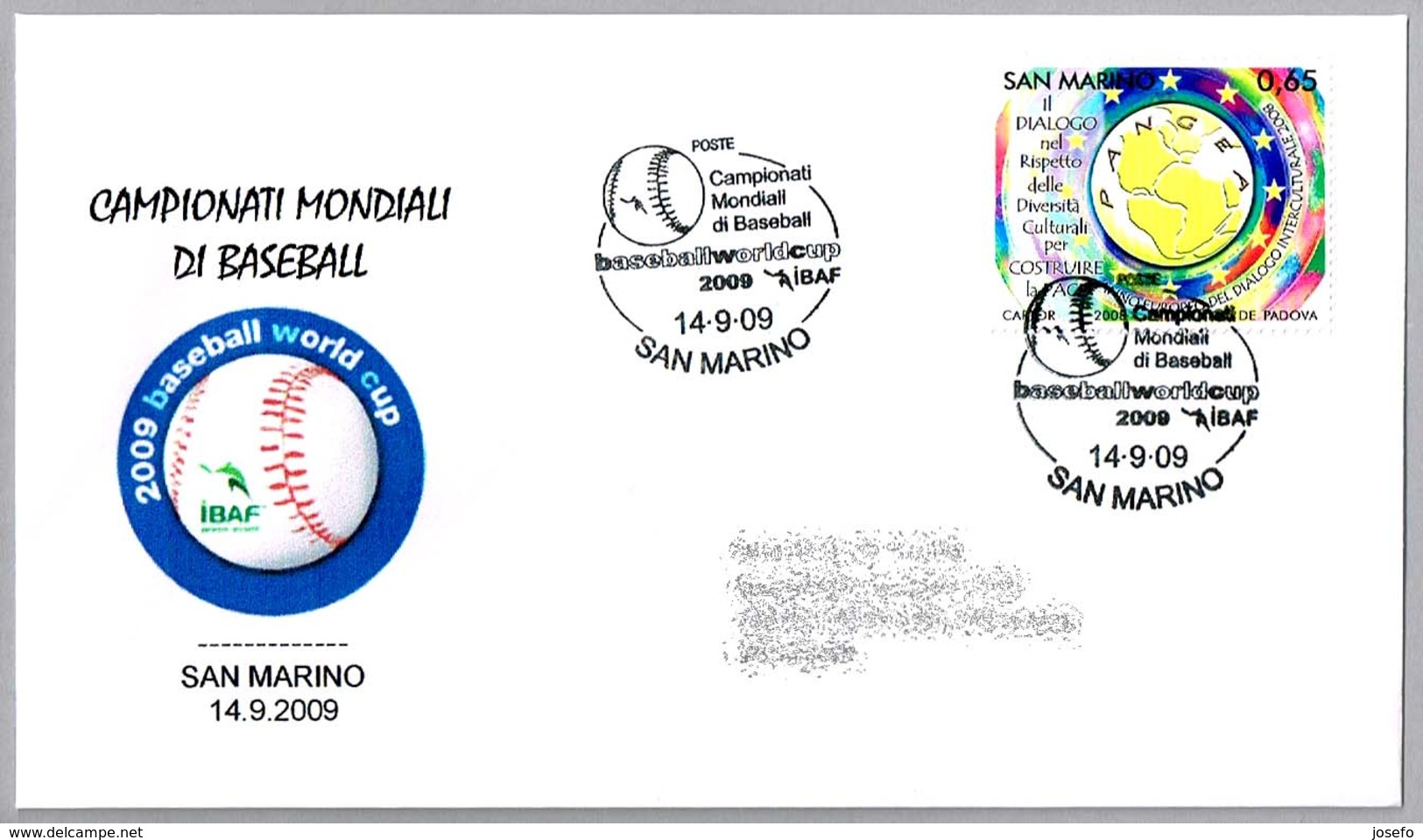 CAMPEONATO MUNDIAL DE BEISBOL 2009 - Baseball World Championship. San Marino 2009 - Béisbol