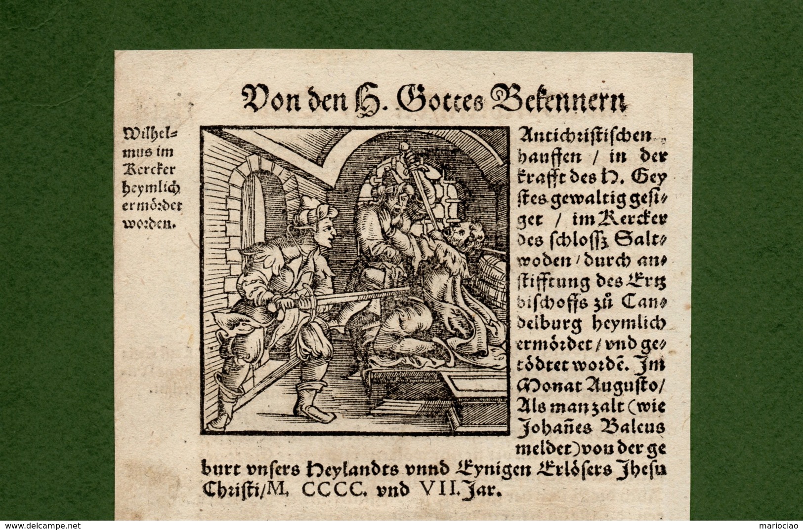 D-DE Martin Luthers Protestantische Reformation - Tod Hinrichtungen ORIGINAL 1557 Ludwig Rabus #A - Stampe & Incisioni