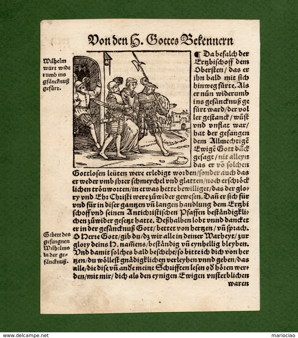 D-DE Martin Luthers Protestantische Reformation - Tod Hinrichtungen  ORIGINAL 1557 Ludwig Rabus #C - Stampe & Incisioni