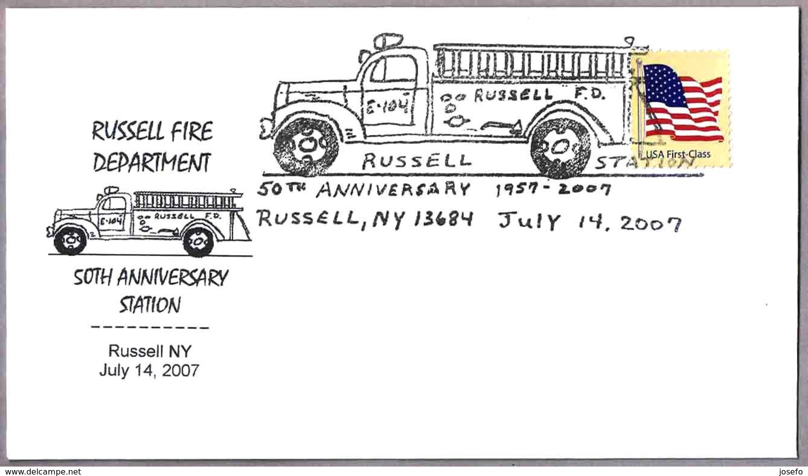 50 Años BOMBEROS - 50 Years RUSSELL FIRE DEPARTMENT. Russell NY 2007 - Bombero