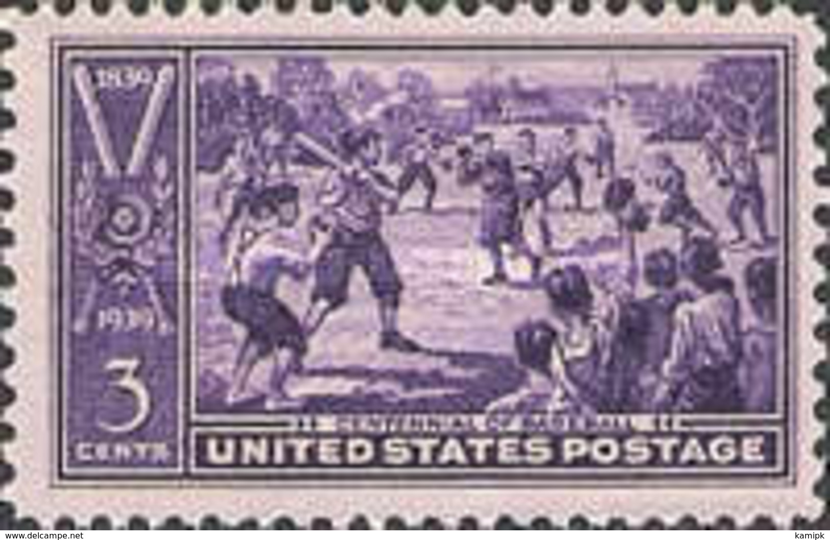MH STAMPS United-States - The 100th Anniversary Of Baseball	 -1939 - Unused Stamps