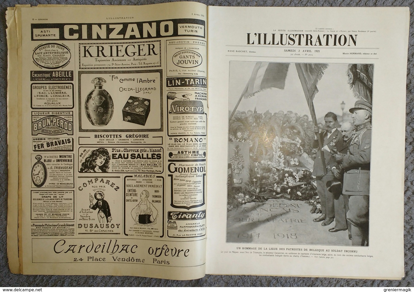 L'Illustration 4074 2 Avril 1921 Rugby France-Angleterre Colombes/Viviani/Irlande/Insurrection Cronstadt/Oural à Pékin - L'Illustration