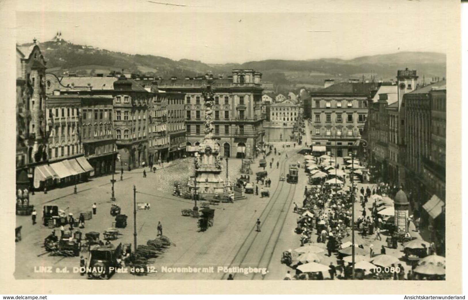 007432  Linz A. D. Donau - Platz Des 12. November Mit Pöstlingberg - Linz