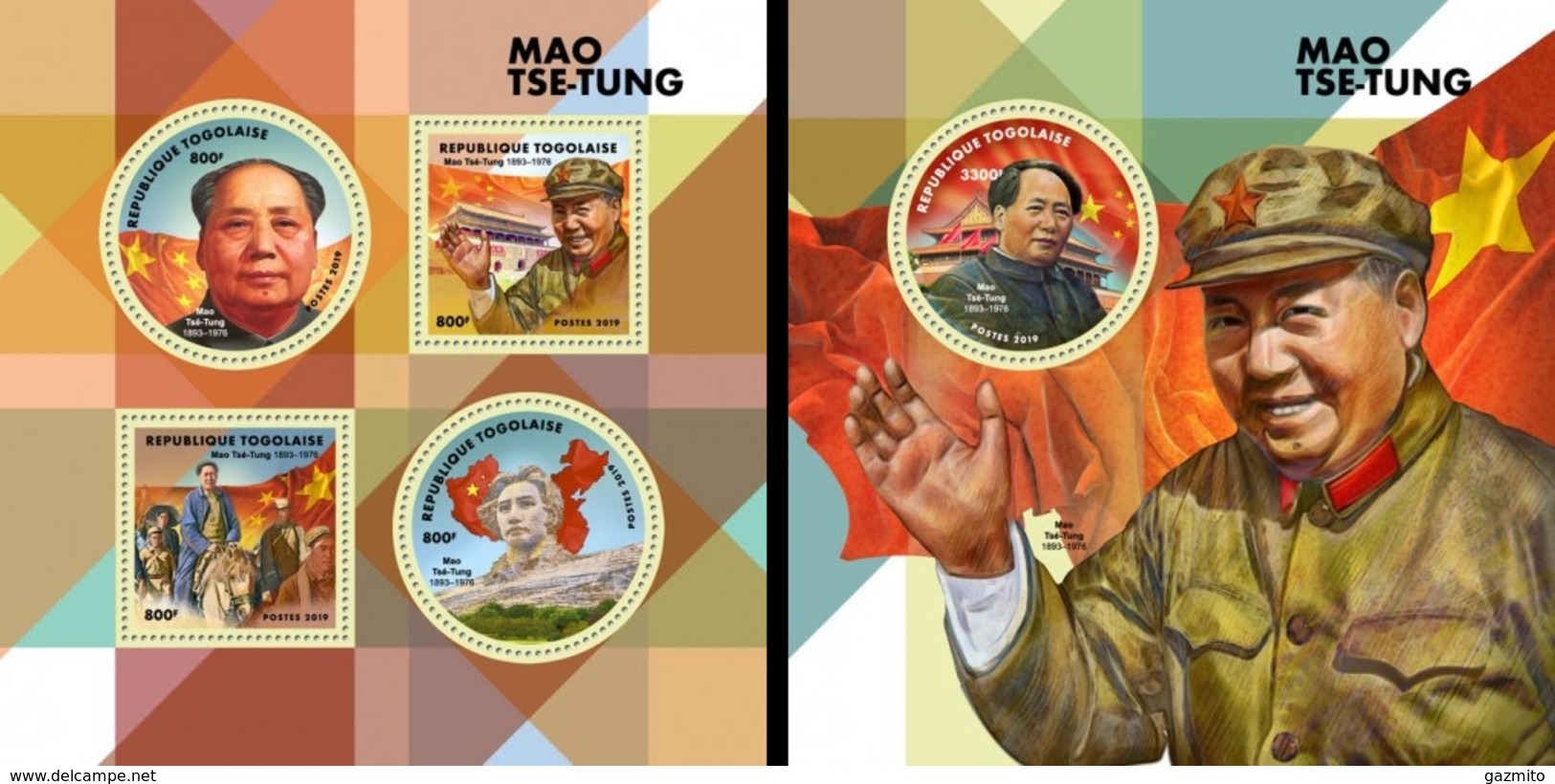 Togo 2019, Mao Zedong, 4val In BF+BF - Mao Tse-Tung