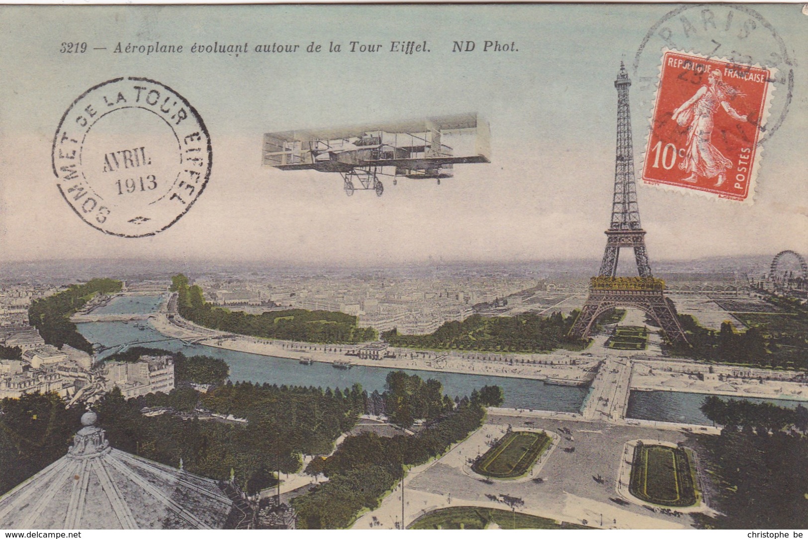Paris, Aéroplace évoluant Autour De La Tour Eiffel (pk57513) - Tour Eiffel