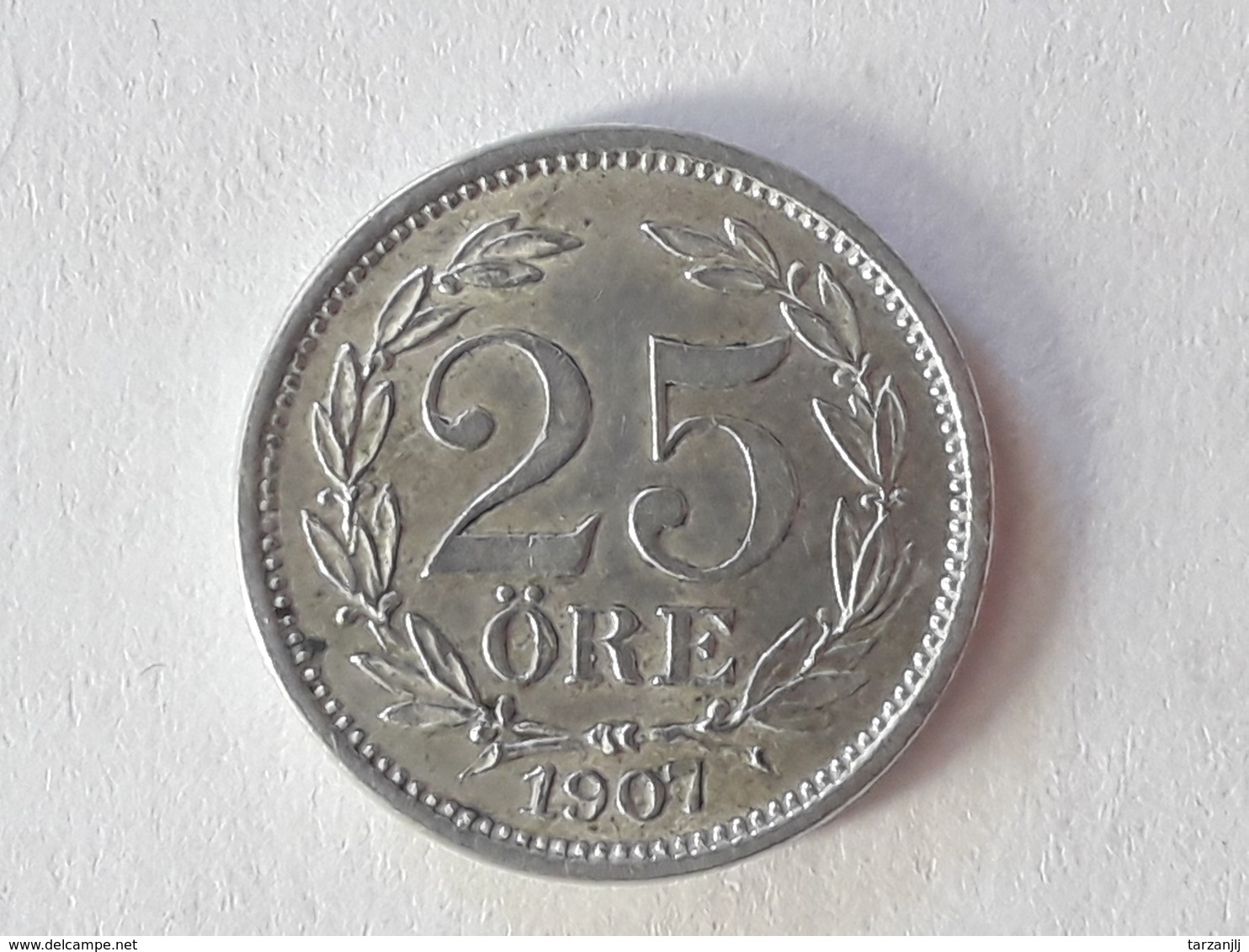 25 Öre Suède (Sweden) 1907 Silver - Suède