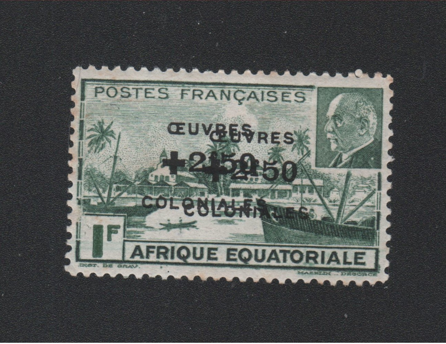 Faux Afrique équatorale N° 196a Double Surcharge Gomme Charnière - Neufs