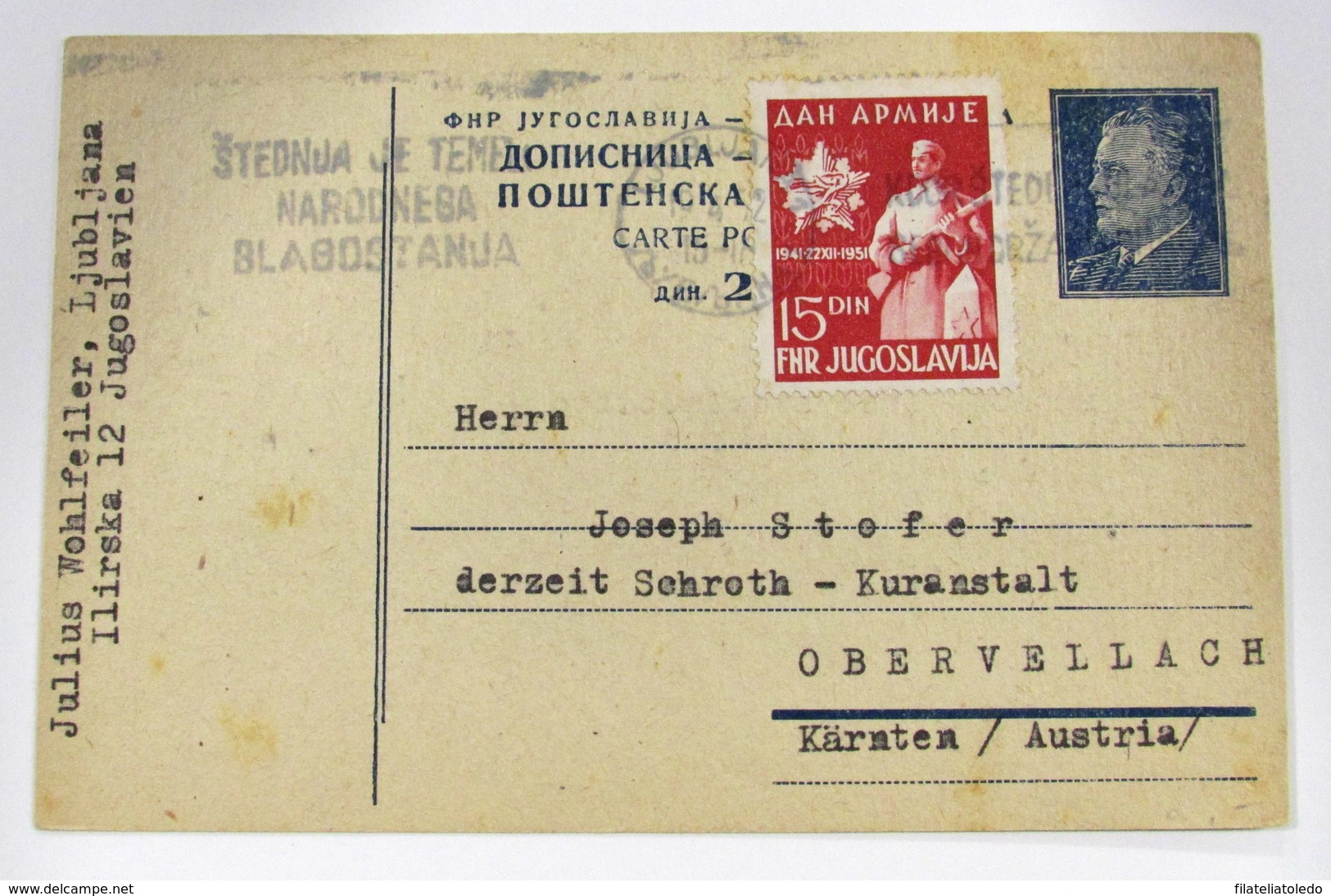 Yugoslavia 592 - Cartas & Documentos