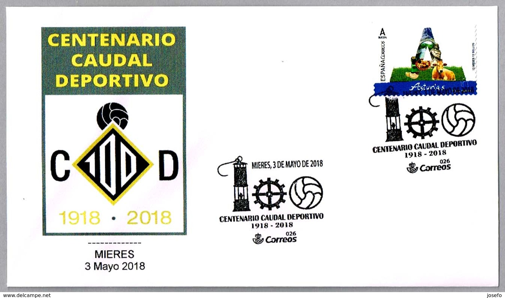 100 Años CAUDAL DEPORTIVO - Futbol - Football. Mieres, Asturias, 2018 - Equipos Famosos