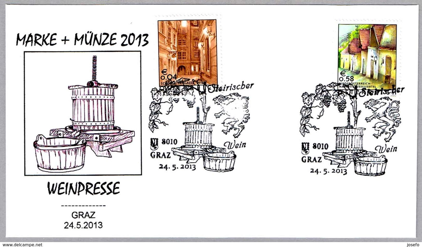 PRENSA DE VINO - WINE PRESS - WEINPRESSE. Graz 2013 - Vinos Y Alcoholes