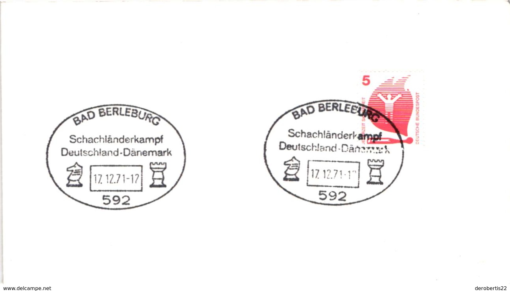 Chess Schach Echecs Ajedrez -West Germany. Bad Berleburg 1971 - Chess Match West Germany Vs Denmark - Cover_CCC 480 - Chess